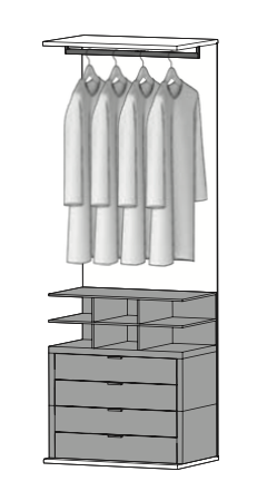 P.07 Regalelement u. Ladenelement