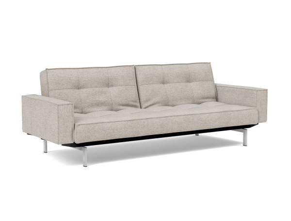 Splitback Chrom Schlafsofa mit Armlehnen