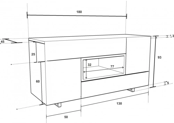 Massivholz-Sideboard MAKO