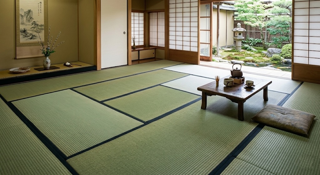 Tatami-Verlegemuster für 4,5 Jo, 6 Jo, 8 Jo und 10 Jo