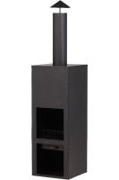 MAKARA Feuerofen, Metall schwarz
