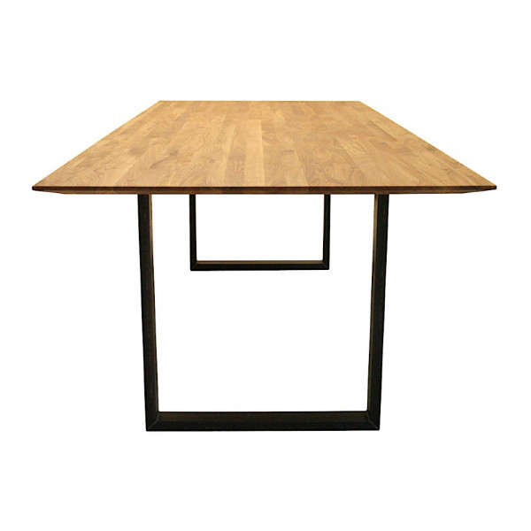 Tisch TEBURU m. Metallgestell, Eiche massiv 3 cm