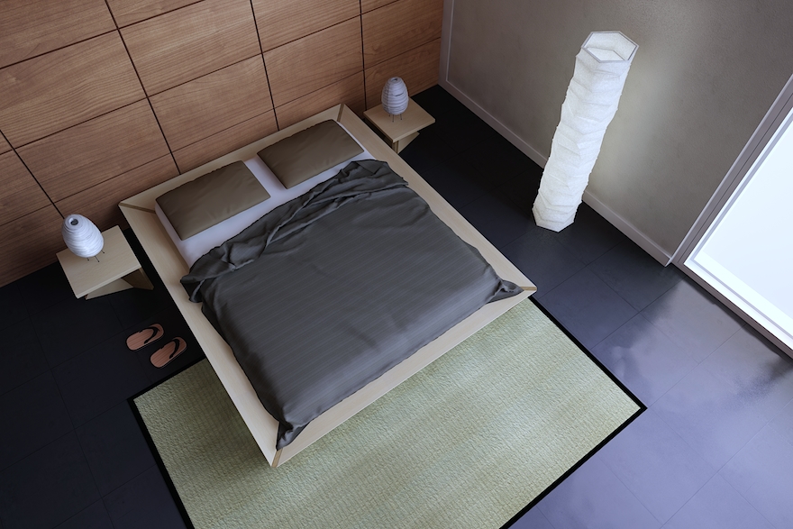 Futonbett ORIGAMI im Schlafzimmer