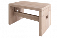Beistelltisch AIKO, 45x35x10 cm, mit ausklappbaren Seiten 20 cm / Buche Natur unbehandelt
