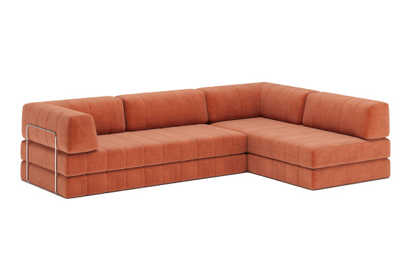 COZYPAD Schlafsofa L-Form mit Armlehne