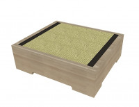 Nachtkästchen KANSOKA, Buche massiv 34x39 cm Buche, Natur unbehandelt