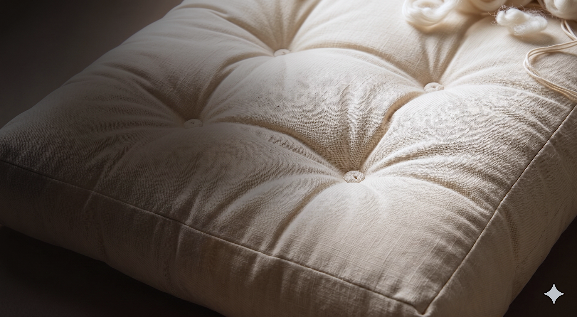 Naturbelassene Schlafstätte mit Futon oder Naturmatratze