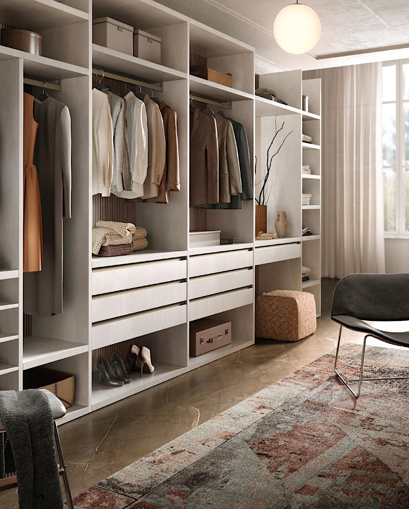 MODULO — begehbarer Kleiderschrank in Weiß